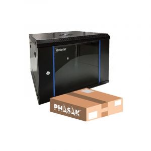 Armario Rack Mural Phasak PHO 2207D 19" 7U Noir Verre T&eacute;mpered