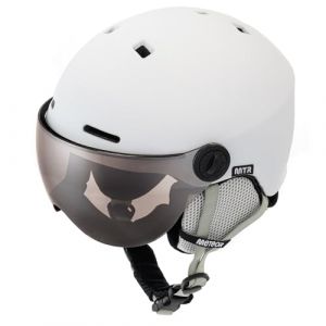 Meteor Casque de ski FALVEN - Lunettes int&eacute;gr&eacute;es - Syst&egrave;me Air Flow - L - Blanc