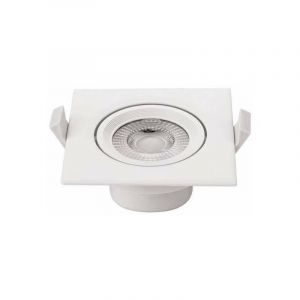 Optonica Plafonnier carré encastrable blanc LED 10W COB éclairage 50W - Blanc du Jour 6000K
