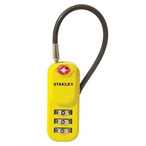 Stanley 81161 393 401 Cadenas 20 mm TSA jaune avec serrure à combinaison W809452