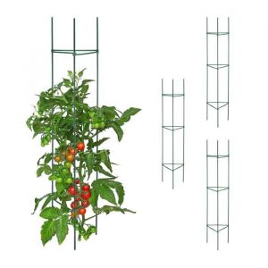 Image de Relaxdays Tuteur à tomates 150 cm lot de 4 - 10042620-0