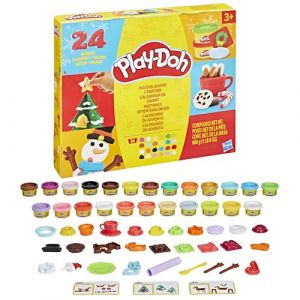Play-Doh Calendrier de l'Avent des fêtes, Coffret de pâte à Modeler, pour Enfants, dès 3 Ans