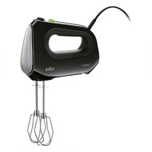 Braun Batteur &agrave; main HM 2110 BK 500 W Noir, 4 vitesses, Turbo, Crochet &agrave; p&eacute;trir
