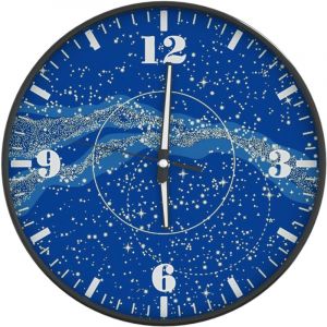 VidaXL Horloge murale et échelles et aiguilles lumineuses bleu Ø30 cm
