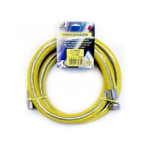 MBM Tuyau de poêle à gaz flexible 2 mt 1/2" EN 14800 UNICOOKER M/F CE EN 14800 L 200 cm