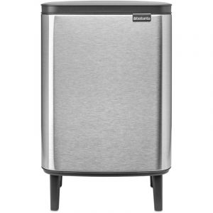 Brabantia Poubelle Bo Waste Hi 12L avec Couvercle &agrave; Fermeture Douce, Seau Int&eacute;rieur Amovible et Poign&eacute;e de Transport - Convient pour la Salle de Bain, la Chambre et le Bureau &agrave; Domicile.