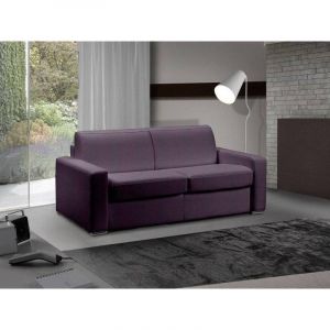 Image de INSIDE Canapé lit 3 places MASTER convertible système RAPIDO 140 cm Tweed Cross violet MATELAS 18 CM INCLUS