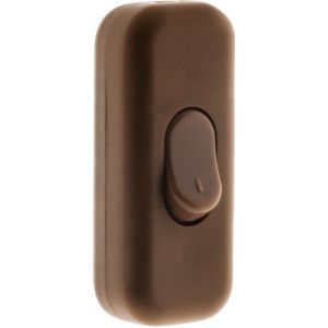 Image de Zenitech Interrupteur 2A Unipolaire Marron