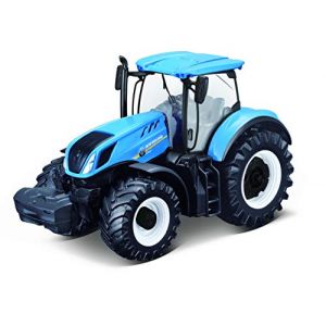 Bburago Véhicule Tracteur avec Chargeur Echelle 1/43 - Bleu