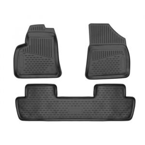 Omac Tapis de Sol pour Peugeot 5008 2009-2017 Caoutchouc TPE Noir