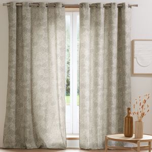 Rideau 135x260 gris en coton