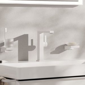 Hansgrohe Tecturis E Mitigeur de lavabo 210 Fine CoolStart à bec haut, 73060700, 210 Fine CoolStart