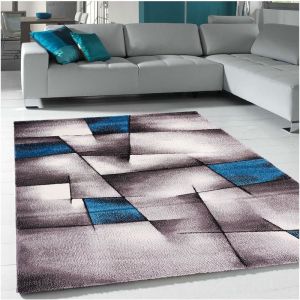 Unamourdetapis Tapis TRIANGULA bleu Tapis Moderne 200 x 290 cm