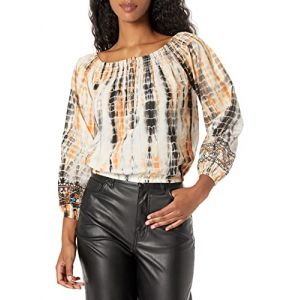 Desigual Chemisier col bateau et manches longues Orange - Taille 42