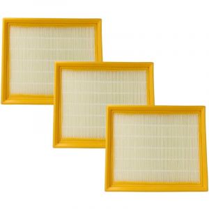 Vhbw 3x filtre compatible avec Lidl Parkside PPWD 30 A1 aspirateur - filtre HEPA blanc / jaune