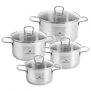 Gerlach - 5901035998179 | Un Ensemble de 8 marmites - Brava | 18/10 Steel