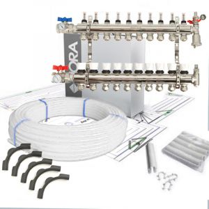 Kit Collecteur plancher chauffant hydraulique nourrice et tube PER Taille - Kit 10 sorties