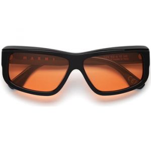MARNI Unisex Annapuma Circuit Speed DZE Lunettes de soleil Acétate Noir Orange Carré Normale