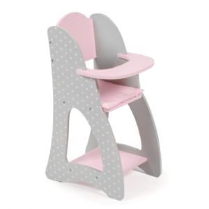 Bayer Design BAYER CHIC 2000, chaise haute de poupée, gris et rose