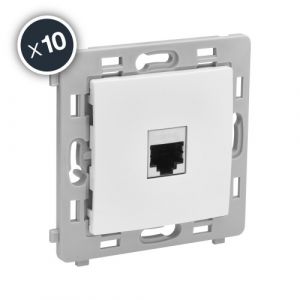 Debflex Caly mecanisme prise RJ45 CAT6 blanc boite de 10 - 802015
