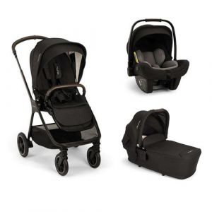 NUNA - Poussette Trio Triv Next + Siège-auto Pipa Next + Nacelle Lytl Caviar