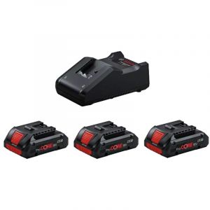Bosch Pack de 3 batteries 18V ProCORE 4Ah + chargeur GAL 18V-40 - 0615990N2G