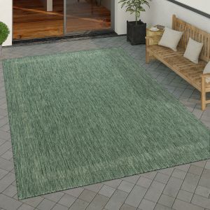 Paco Home - Tapis Exterieur Terrasse Balcon Tapis Cuisine Moderne Motif Geometrique Motif Abstrait 80x150 cm, Vert