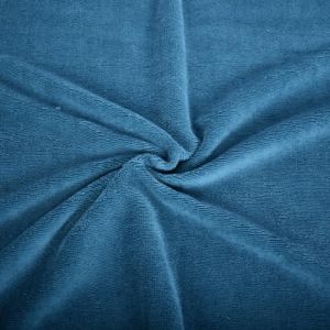 Tissu Micro Eponge Bambou vendu par 50 cm(...) - Paon Bleu