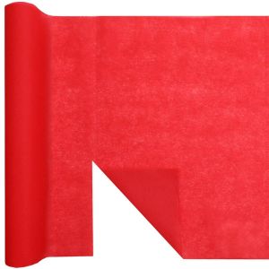 Ruedelafete Chemin de table Harmony 3 EN 1 prédécoupé 4m80, Rouge