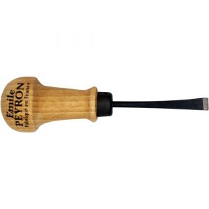 Fermoir droit de sculpteur en acier chrome tremp&eacute; - EMILE PEYRON - 116A