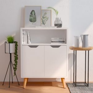 VidaXL Buffet Blanc 60x30x72 cm Aggloméré
