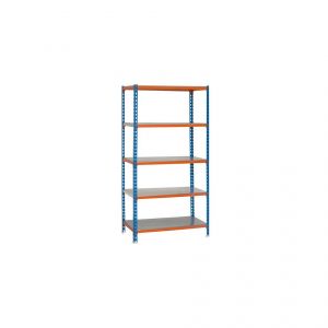 Image de Simon Rack Etagère 5 niv. 600 Kg L. 1100 x Ht. 2000 x P. 400 mm KIT SIMONCLICK SUPERPLUS 5/400 BLEU/ORANGE - 457100024201145 - Simonclick