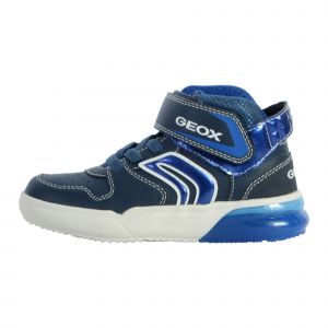 Geox J GRAYJAY Boy A, Basket, Navy/Royal, 33 EU