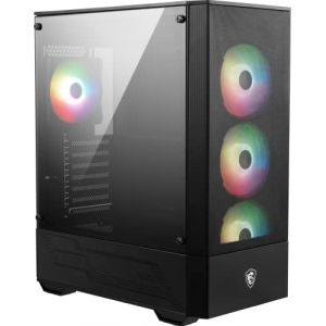 MSI Bo&icirc;tier PC Gaming Mid Tower - Panneau lat&eacute;ral en Verre tremp&eacute; - 4 Ventilateurs aRGB de 120 mm - Support de Refroidissement Liquide jusqu'&agrave; 240 mm de radiateur x 1 - MAG Forge 112R