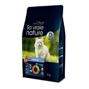 Sa vraie nature Croquettes pour chat stérilisé au saumon - 2 kg