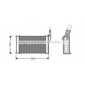 Ava Quality Cooling Radiateur de chauffage FORD ESCORT, FORD ORION (247FD6093)