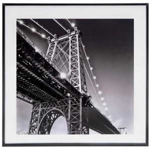 Image de Cadre en Verre "Pont" 50x50cm Noir Prix