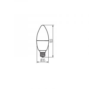 Kanlux Ampoule led 4,9W E14 C35 470lm 180° (40W) Ø35 - Blanc Chaud 4000K
