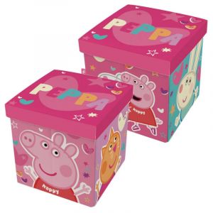 Image de ARDITEX PP14451 Siège Range-tout Textile 30x30x30cm de EONE-Peppa Pig