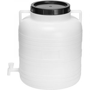 Garronda R&eacute;servoir Eau 60 litres sans BPA avec Robinet et Couvercle Id&eacute;al pour Choucroute et Salaison GD-0090, Blanc