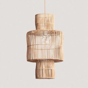 Suspension Rotin Bonghani Iluzzia Textile Naturel