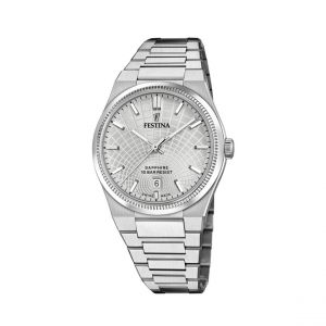 Festina Montre Homme Swiss Made Rive Collection - F20051-2 Bracelet Acier Argent