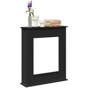 Image de VidaXL Cadre de cheminée noir 75x20x87,5 cm bois d'ingénierie
