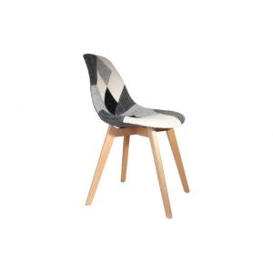 Chaise Scandinave Patchwork Gris FRAYSTI