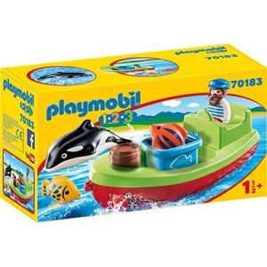 Image de Playmobil 70183 1.2.3 - Bateau et pêcheur - 2020