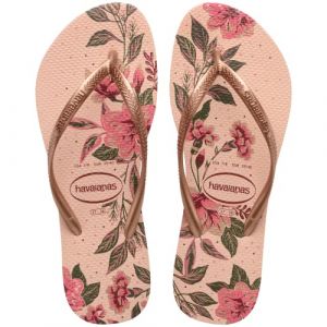 Havaianas Diapositives Slim Organic EU 39-40 Rose / Golden Blush