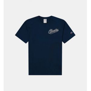 Champion T-shirt droit coton signature Bleu - Couleur Bleu - Taille S
