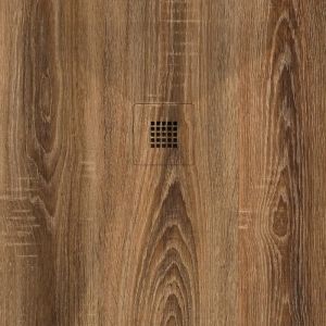 Stano Receveur de douche 80x80 cm extra plat DEKOR en r&eacute;sine finition bois brut