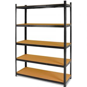 Boudech - Brace 90 - Étagère de rangement en métal et mdf à 5 niveaux 180x90x40 cm