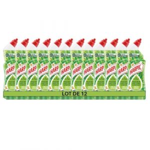 Harpic Gel WC - Nettoyant Fraicheur dAilleurs Parfum Foret de Bambous avec technologie anti-odeurs - lot de 12 x 750 ml